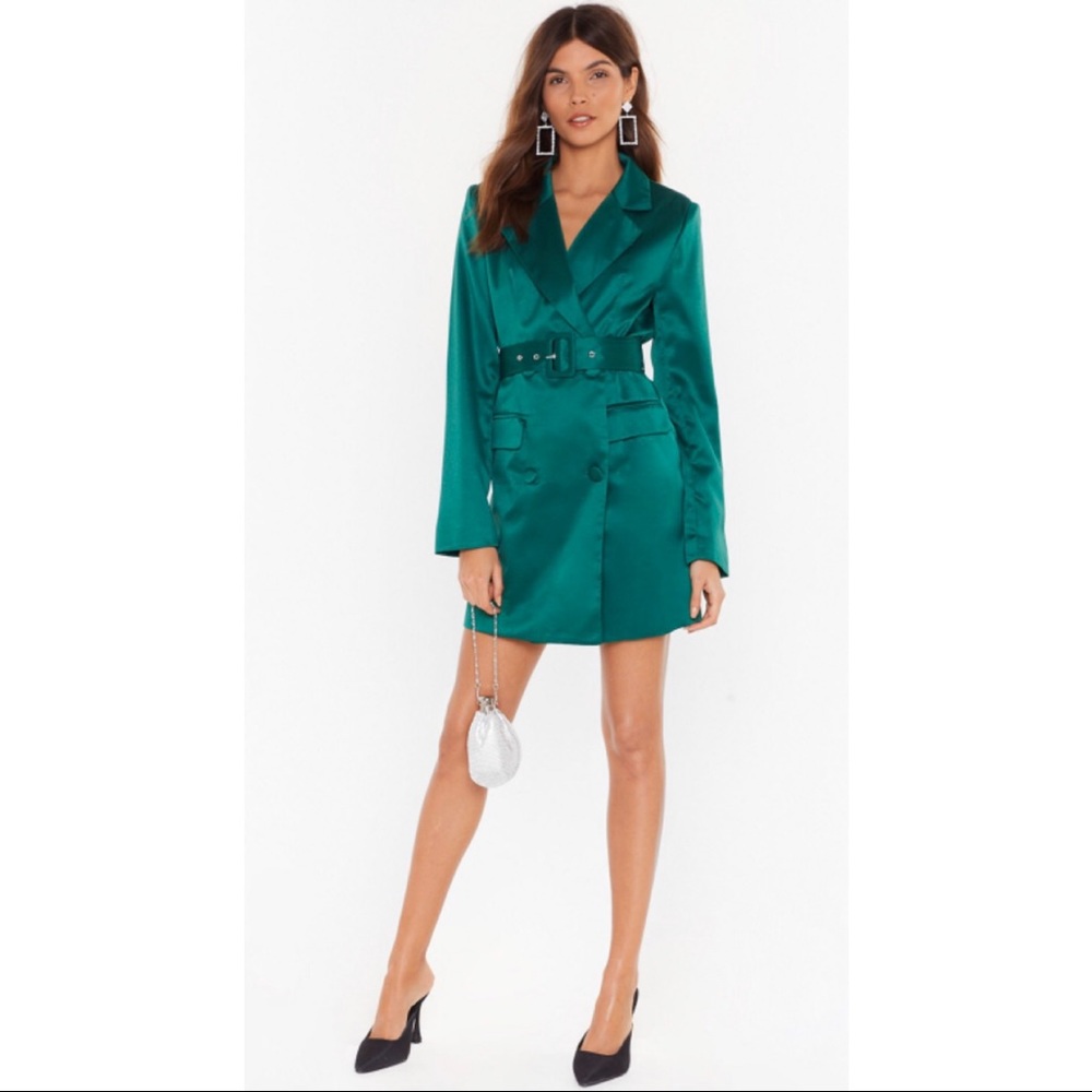 Nasty Gal | Satin Blazer Dress | NWT